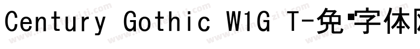 Century Gothic W1G T字体转换